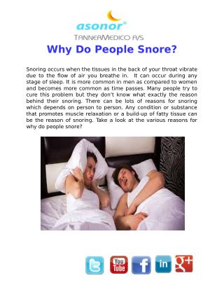 Why Do People Snore?