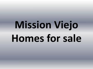 Mission viejo homes for sale