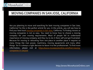 Find Top Moving Companies in San Jose for 2016