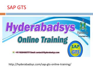 The Best SAP GTS Online Training in USA, UK, Canada.