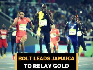 Bolt leads Jamaica to relay gold