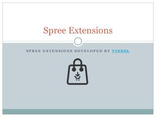 Spree Extensions Developed by Vinsol