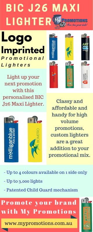 Personalised BIC J26 Maxi Lighter at My Promotions