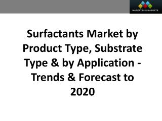 Surfactants Market worth $42,120.4 Million by 2020