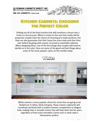 Kitchen Cabinets Choosing the Perfect Color