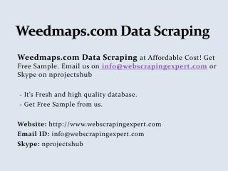 Weedmaps.com Data Scraping