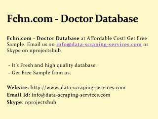 Fchn.com - Doctor Database