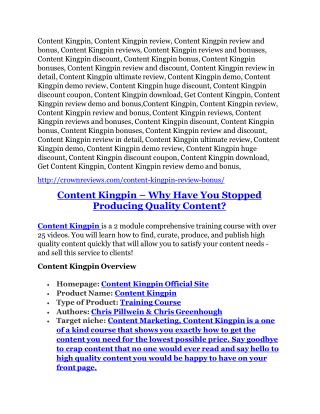Content Kingpin Review and Premium $14,700 Bonus