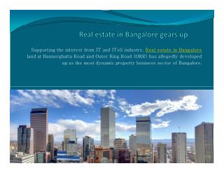 Real estate in Bangalore gears up