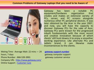 Common Problems of Gateway Laptops that you need to be Aware of