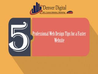 5 Professional Web Design Tips for a Faster Website