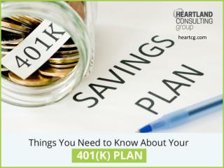 Things You Should Know About Your 401(k) Plan
