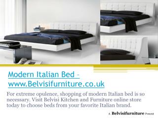 Modern Italian Bed – www.belvisifurniture.co.uk