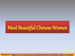 Most Beautiful Chinese Women Pictures 2016
