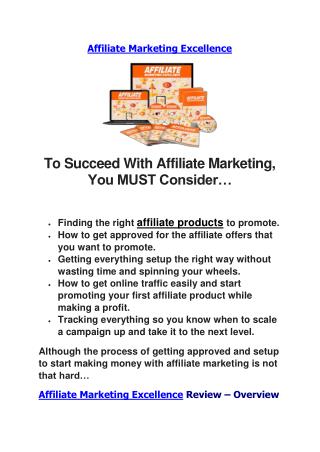 Affiliate Marketing Excellence Review