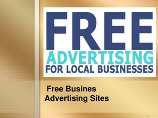 Free Business Advertising Sites