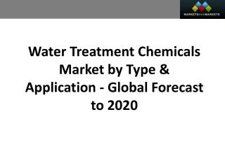 Water Treatment Chemicals Market worth 24.94 Billion USD by 2020