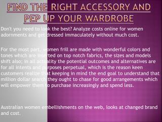 Fashion Accessories That Can Pep up Your Wardrobe