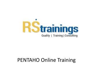 Pentaho Online Training Classes