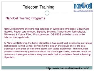 Nanocell Networks Conduct Telecom Training Programs