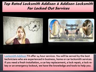 Top Rated Locksmith Addison & Addison Locksmith For Locked Out Services