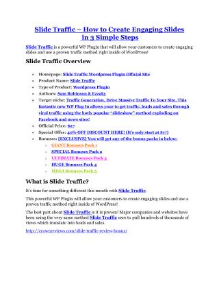 Slide Traffic review and (COOL) $32400 bonuses
