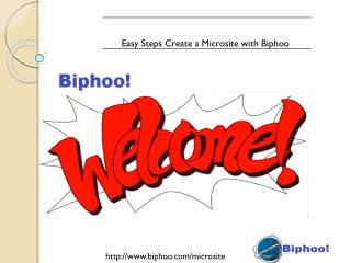 Easy Steps Create a Microsite with Biphoo