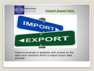 Best Import Export Shipment Data Provider in India from Seair