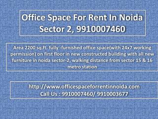 Office Space for rent in Noida sector 2, 9910007460