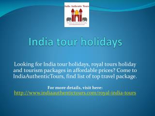 India tour holidays