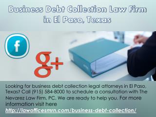 Business Debt Collection Law Firm in El Paso, Texas