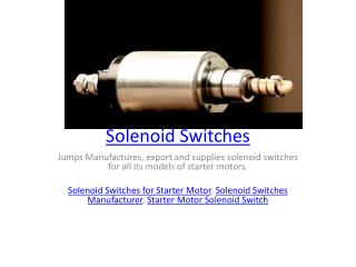 Solenoid Switches
