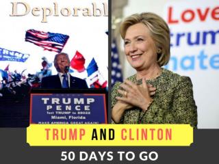 Trump and Clinton: 50 days to go