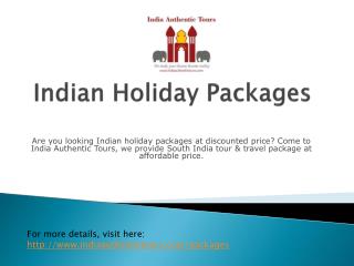 Indian holiday packages