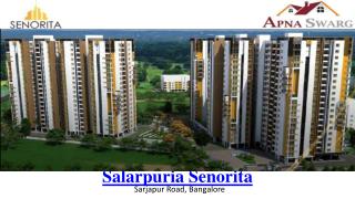 Salarpuria Senorita Pre Launch Residential Apartments in Bangalore