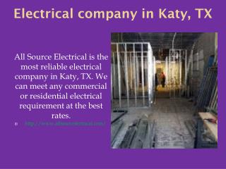 Electrical company in Katy, TX
