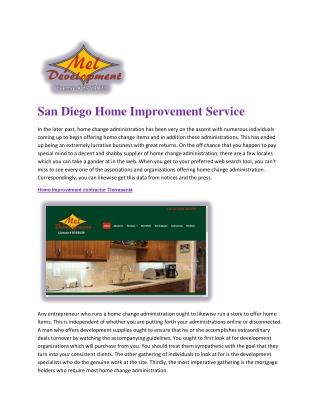 San Diego Home Improvement Service