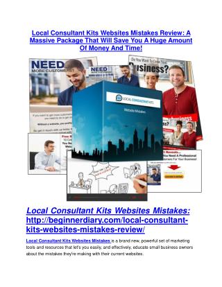 Local Consultant Kits Websites Mistakes review and sneak peek demo