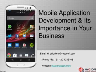 Mobile Application Development & Its Importance in Your Business