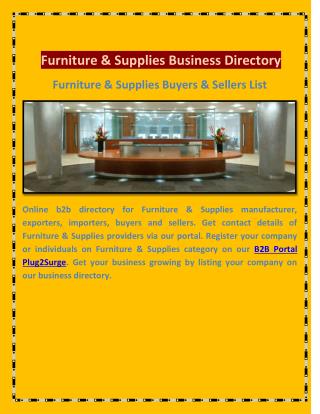 Furniture & Supplies Business Directory