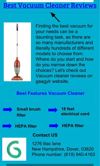 Best Vacuum Cleaner Reviews