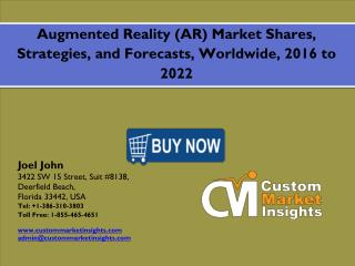 Global Augmented Reality (AR) Market 2016: are anticipated to reach $7 trillion by 2027