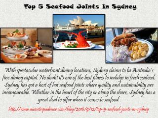 Top 5 Seafood Joints In Sydney by Aussie Trip Advisor