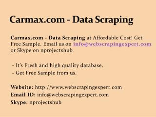 Carmax.com - Data Scraping