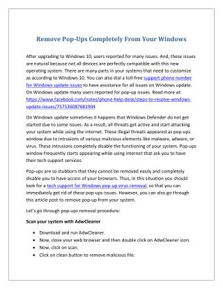 Remove Pop-Ups Completely From Your Windows