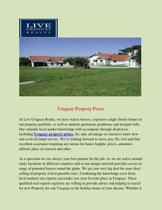 Uruguay property prices