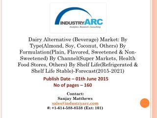 Dairy Alternative Market: Milk Alternatives in-demand among customers looking for Low Cholesterol and Low Fat Products