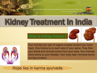 Kidney treatment in India