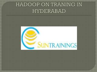 Hadoop Training in Hyderabad