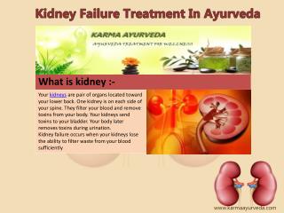 kidney failure treatment in ayurveda